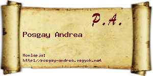 Posgay Andrea névjegykártya